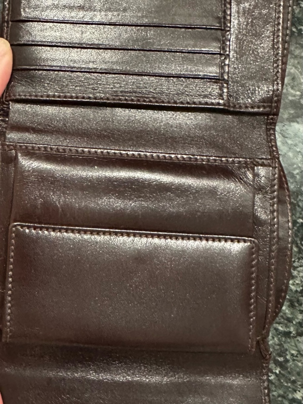 Fendi Brown Leather Trifold Wallet - Classic Card & Coin Organizer